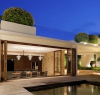 Contemporary Cabana and Pool Houston