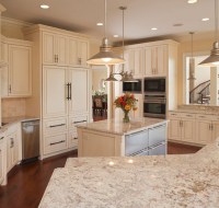Glazed Emameled Job Built Cabinet Kitchen Houston