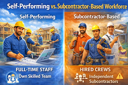 Self-Performing vs. Subcontractor-Based Workforce