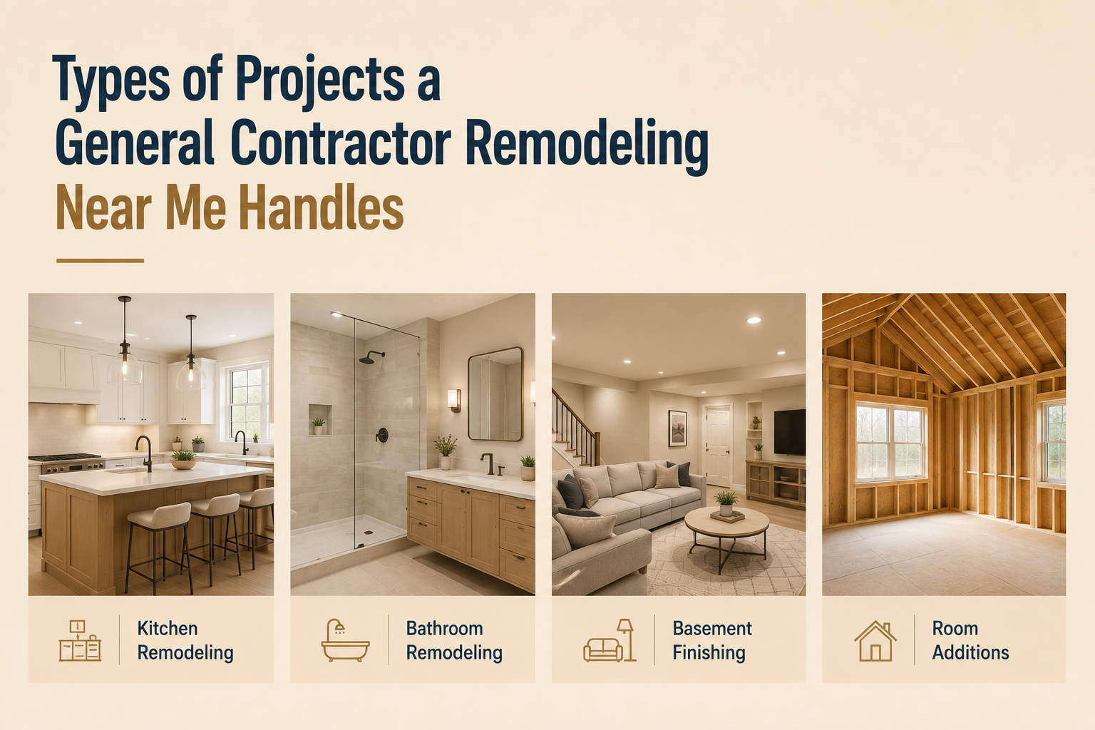Types of Projects a General Contractor Remodeling Near Me Handles