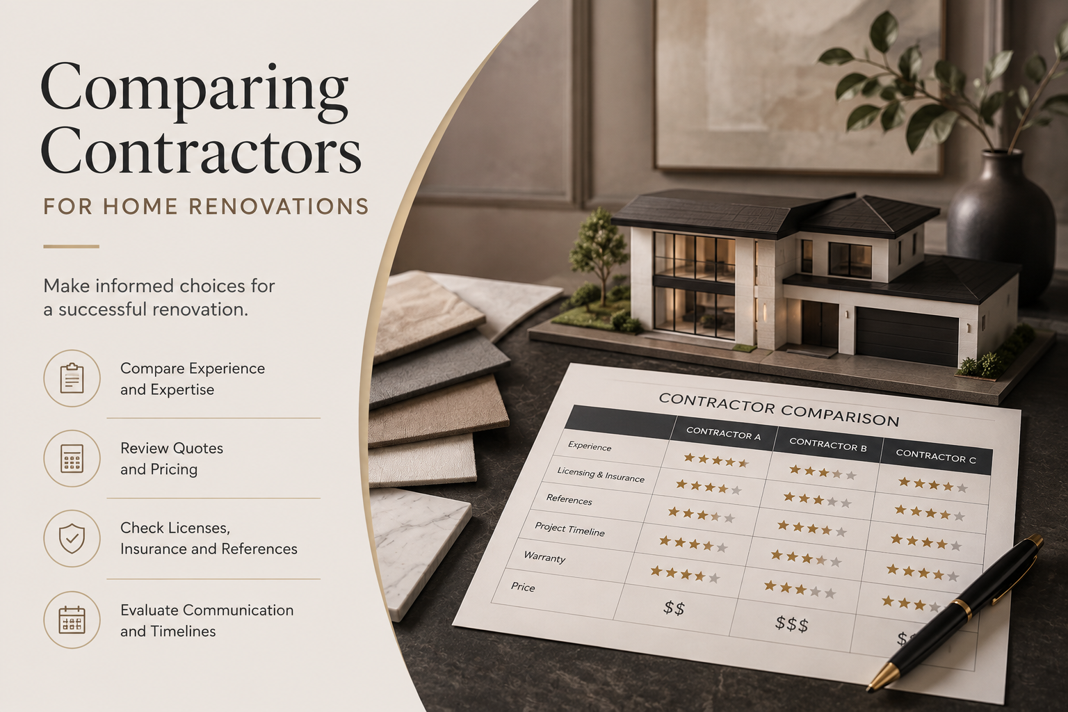 Comparing Contractors for Home Renovations