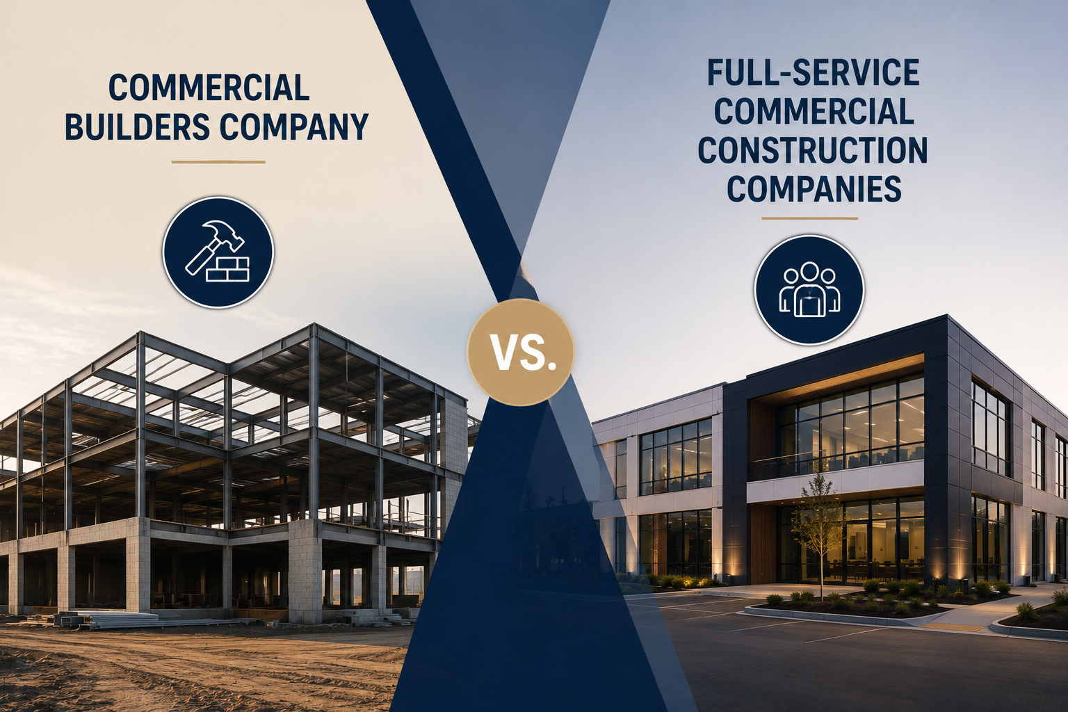 Commercial Builders Company vs. Full-Service Commercial Construction Companies