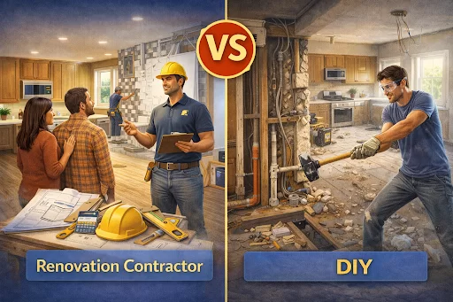 General contractor managing home remodel