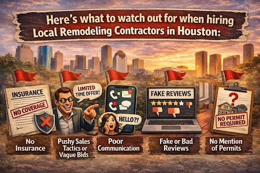 Here's what to watch out for when hiring local remodeling contractors in Houston: