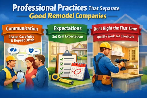 Professional Practices That Separate Good Remodel Companies