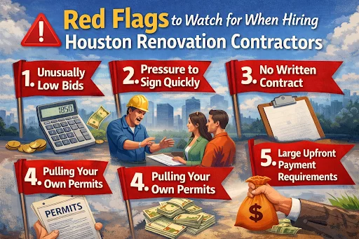 Red Flags to Watch for When Hiring Houston Renovation Contractors