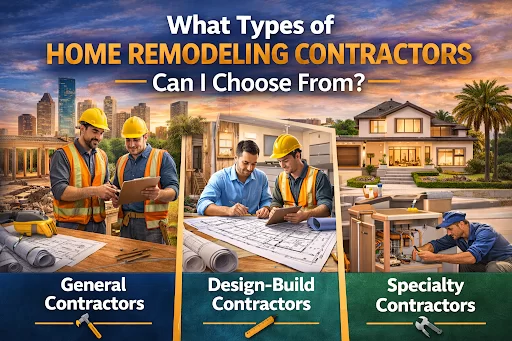 What Types of Home Remodeling Contractors Can I Choose From?