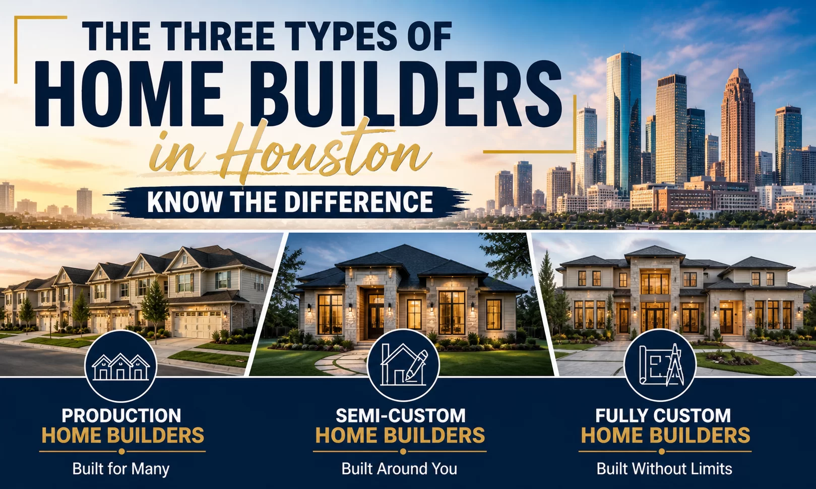 Three Types of Home Builders in Houston