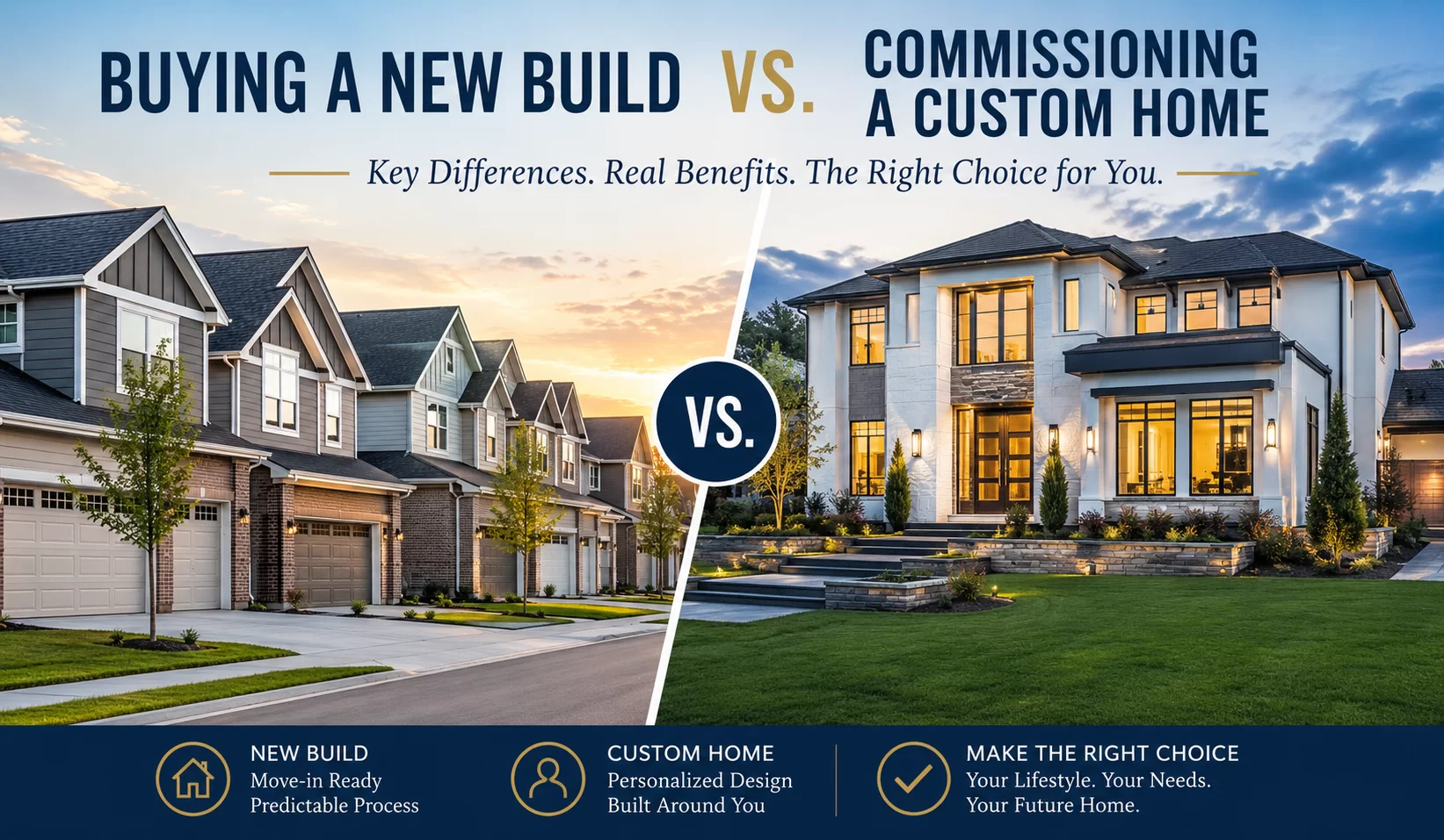 Buying a New Build Homes vs. Commissioning a Custom Home