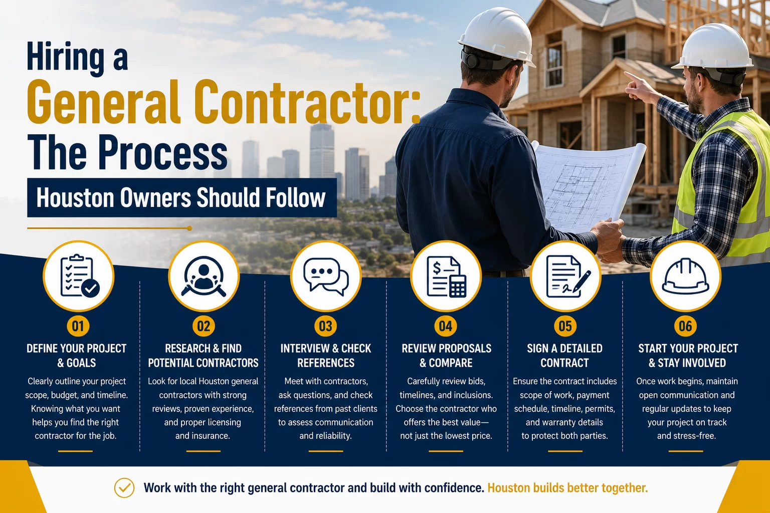 Hiring a General Contractor: The Process Houston Owners Should Follow