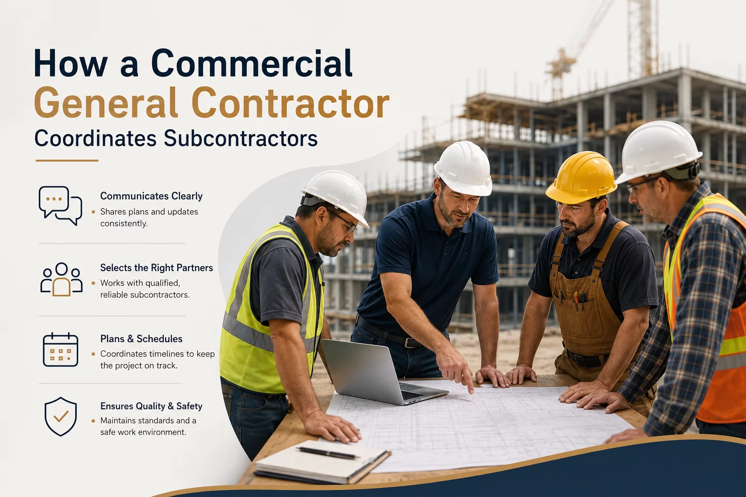 Commercial General Contractor Coordinates Subcontractors