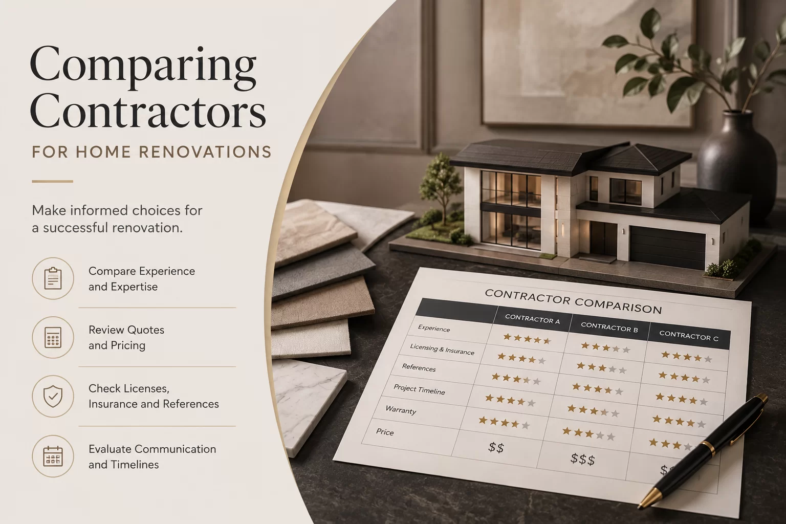 Comparing Contractors for Home Renovations