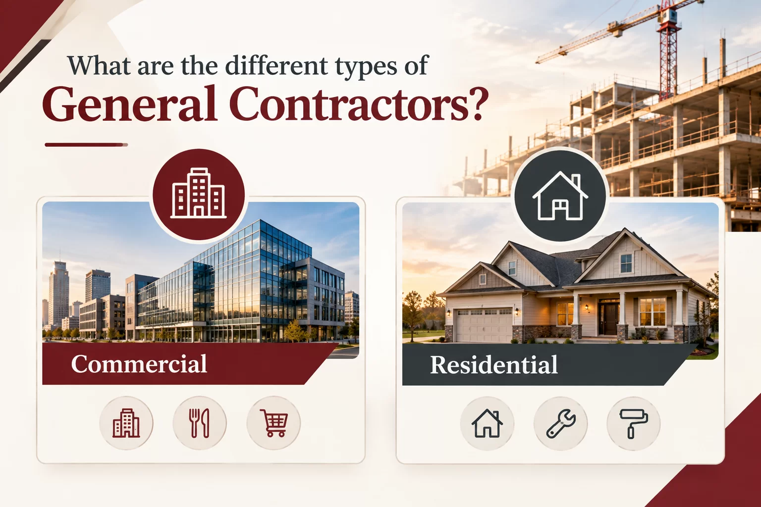 What are the different types of general contractors?
