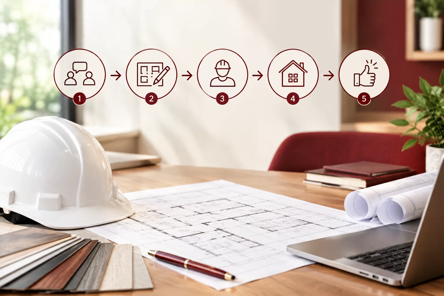 What are the steps of a design build process?